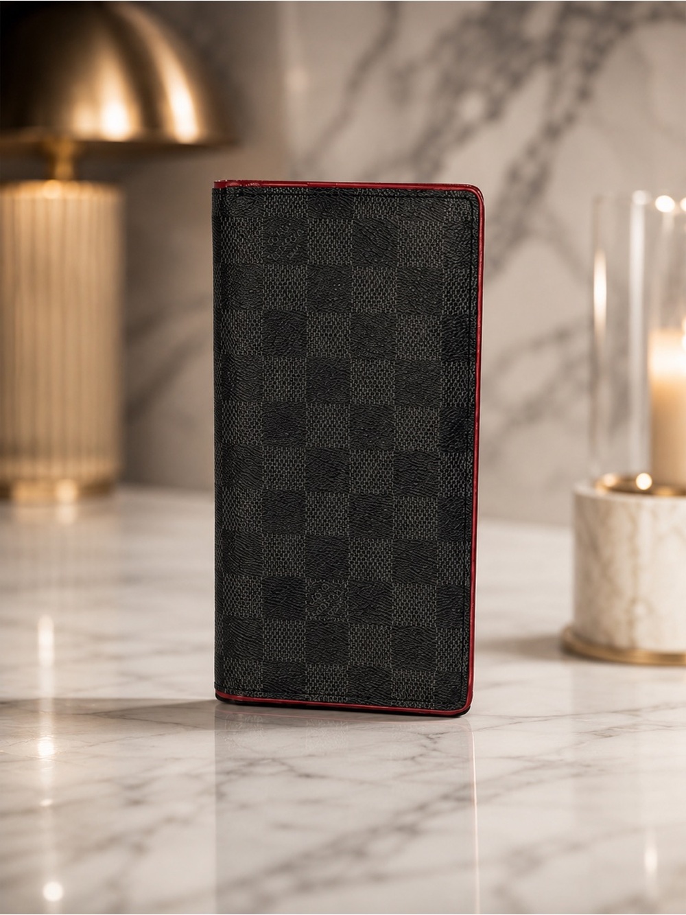 Louis Vuitton Damier Graphite Brazza Bifold Long Wallet – Red Interior